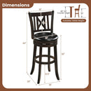 Swivel Bar Stools Set of 4 with Backrest and Footrest by LJGDeals