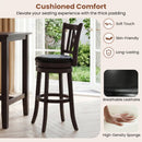 Swivel Bar Stools Set of 4 with Backrest and Footrest by LJGDeals