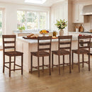 Counter Height Bar Stools Set of 2 - Rubber Wood Frame