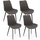 Set of 4 Dining Chair Upholstered with Metal Legs and Padded Backs by LJGDeals