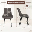 Set of 4 Dining Chair Upholstered with Metal Legs and Padded Backs by LJGDeals
