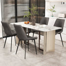 Set of 4 Dining Chair Upholstered with Metal Legs and Padded Backs by LJGDeals