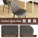 Set of 4 Dining Chair Upholstered with Metal Legs and Padded Backs by LJGDeals