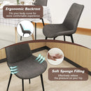 Set of 4 Dining Chair Upholstered with Metal Legs and Padded Backs by LJGDeals