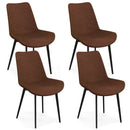 Set of 4 Dining Chair Upholstered with Metal Legs and Padded Backs by LJGDeals