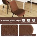 Set of 4 Dining Chair Upholstered with Metal Legs and Padded Backs by LJGDeals