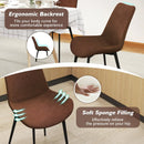 Set of 4 Dining Chair Upholstered with Metal Legs and Padded Backs by LJGDeals