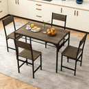 Set of 4 Dining Chairs with Metal Legs and Slanted Back by LJGDeals