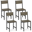 Set of 4 Dining Chairs with Metal Legs and Slanted Back by LJGDeals