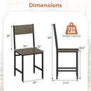 Set of 4 Dining Chairs with Metal Legs and Slanted Back by LJGDeals