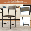 Set of 4 Dining Chairs with Metal Legs and Slanted Back by LJGDeals
