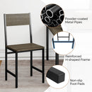 Set of 4 Dining Chairs with Metal Legs and Slanted Back by LJGDeals