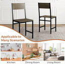 Set of 4 Dining Chairs with Metal Legs and Slanted Back by LJGDeals