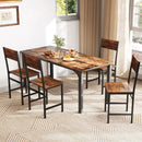 Set of 4 Dining Chairs with Metal Legs and Slanted Back by LJGDeals