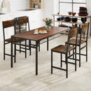 Set of 4 Dining Chairs with Metal Legs and Slanted Back by LJGDeals