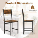Set of 4 Dining Chairs with Metal Legs and Slanted Back by LJGDeals