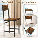 Set of 4 Dining Chairs with Metal Legs and Slanted Back by LJGDeals