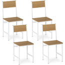Set of 4 Dining Chairs with Metal Legs and Slanted Back by LJGDeals