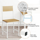 Set of 4 Dining Chairs with Metal Legs and Slanted Back by LJGDeals