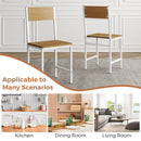 Set of 4 Dining Chairs with Metal Legs and Slanted Back by LJGDeals