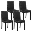 Set of 4 Dining Chairs with Solid Rubber and Wood Legs by LJGDeals