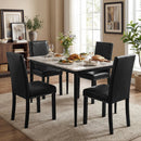 Set of 4 Dining Chairs with Solid Rubber and Wood Legs by LJGDeals