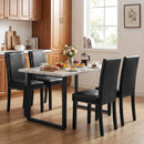 Set of 4 Dining Chairs with Solid Rubber and Wood Legs by LJGDeals