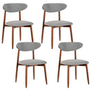 Upholstered Dining Chairs Set of 4 with Curved Backs by LJGDeals