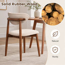 Upholstered Dining Chairs Set of 4 with Curved Backs by LJGDeals