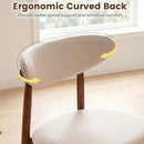 Upholstered Dining Chairs Set of 4 with Curved Backs by LJGDeals