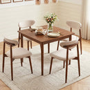 Upholstered Dining Chairs Set of 4 with Curved Backs by LJGDeals