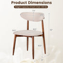 Upholstered Dining Chairs Set of 4 with Curved Backs by DirectDeals