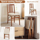 Set of 4 Foldable Upholstered Kitchen Chairs with Padded Seat by DirectDeals