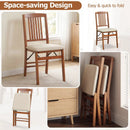 Set of 4 Foldable Upholstered Kitchen Chairs with Padded Seat by LJGDeals