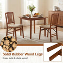 Set of 4 Foldable Upholstered Kitchen Chairs with Padded Seat by LJGDeals