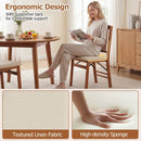Set of 4 Foldable Upholstered Kitchen Chairs with Padded Seat by LJGDeals