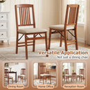 Set of 4 Foldable Upholstered Kitchen Chairs with Padded Seat by LJGDeals
