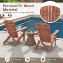 Folding Adirondack Chair Set of 2 with High Backrest and Wide Armrests by LJGDeals
