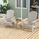 Folding Adirondack Chair Set of 2 with High Backrest and Wide Armrests by LJGDeals