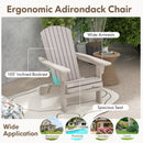 Folding Adirondack Chair Set of 2 with High Backrest and Wide Armrests by LJGDeals