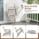 Folding Adirondack Chair Set of 2 with High Backrest and Wide Armrests by LJGDeals