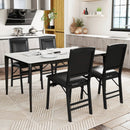 Set of 4 Folding Dining Chairs with Padded Seat and High Backrest by LJGDeals