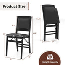 Set of 4 Folding Dining Chairs with Padded Seat and High Backrest by LJGDeals