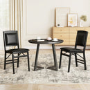 Set of 4 Folding Dining Chairs with Padded Seat and High Backrest by DirectDeals