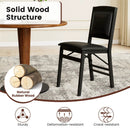 Set of 4 Folding Dining Chairs with Padded Seat and High Backrest by LJGDeals