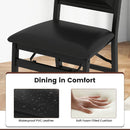 Set of 4 Folding Dining Chairs with Padded Seat and High Backrest by LJGDeals