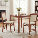 Set of 4 Folding Dining Chairs with Padded Seat and High Backrest by LJGDeals