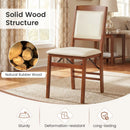 Set of 4 Folding Dining Chairs with Padded Seat and High Backrest by LJGDeals