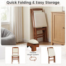 Set of 4 Folding Dining Chairs with Padded Seat and High Backrest by DirectDeals