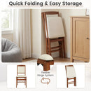 Set of 4 Folding Dining Chairs with Padded Seat and High Backrest by LJGDeals